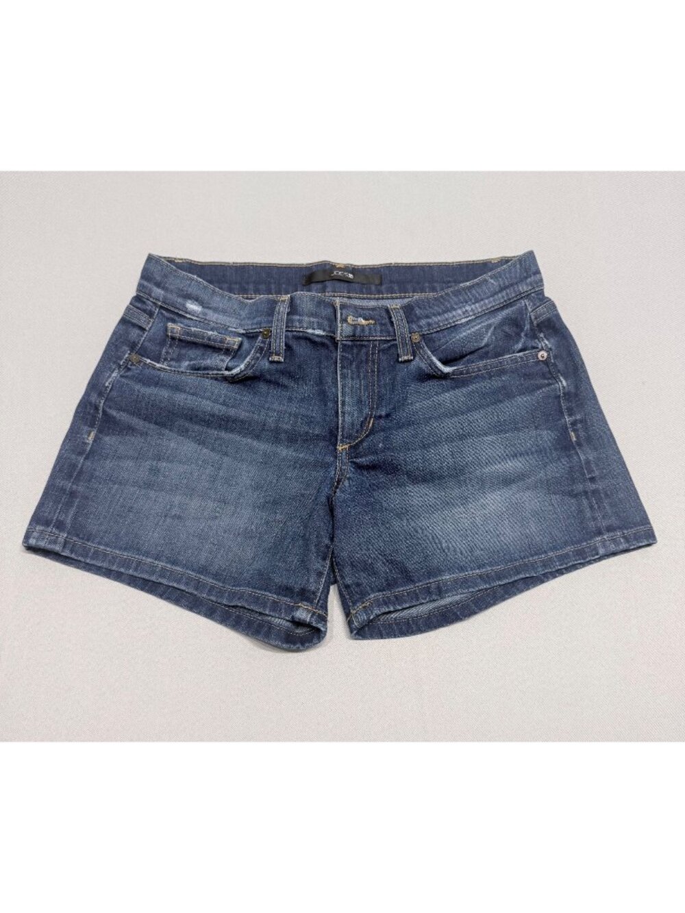 Joes Womens Lauretta Denim Shorts W27 Mid-Rise Stretch Blue Cotton Blend